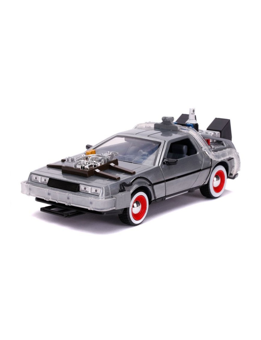 Jada Toys Diecast Model 1/24 Scale Back To The Future III DMC Delorean Time Machine Jada Toys Diecast Model 1/24 Scale Back To The Future III DMC Delorean Time Machine