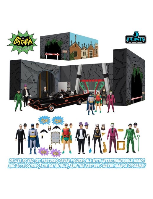 Mezco Batman 1966 5 Points Action Figures Deluxe Box Set