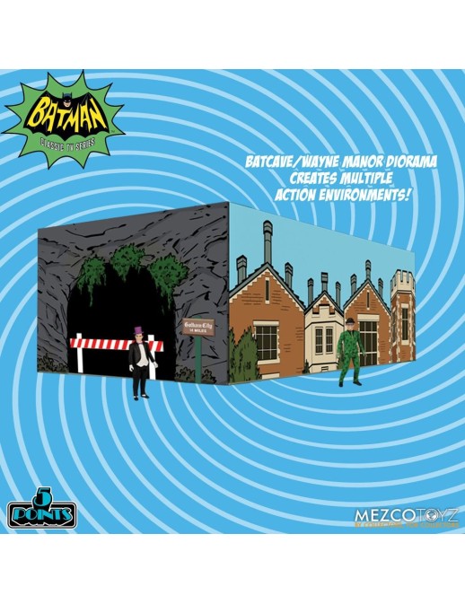Mezco Batman 1966 5 Points Action Figures Deluxe Box Set