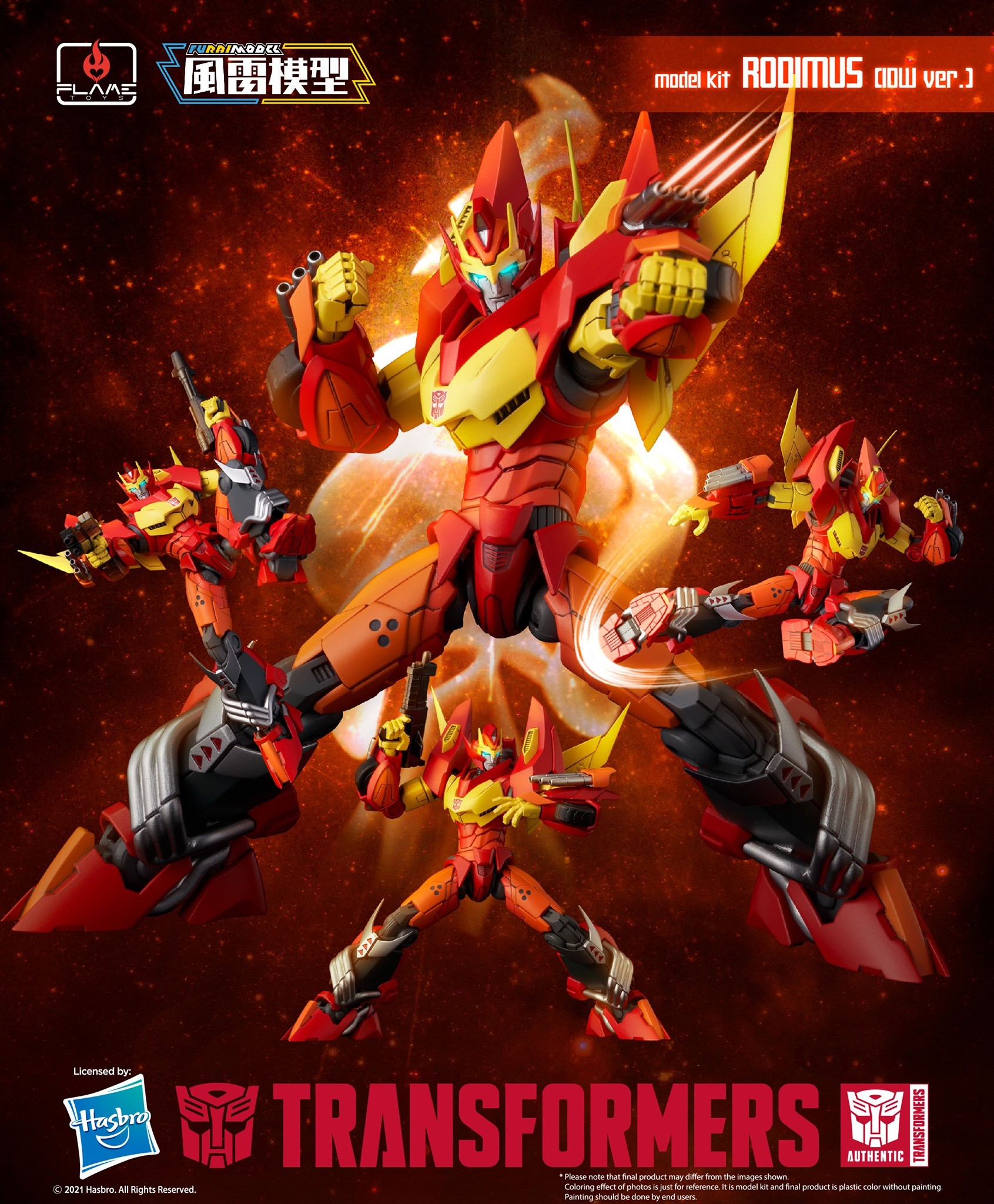 FLAME TOYS MODEL KIT SERIES TRANSFORMERS RODIMUS IDW VERSION