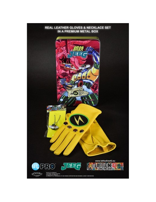 HL Pro Kotetsu Jeeg Robot Metal Box Set Gloves & Necklace L Talgia