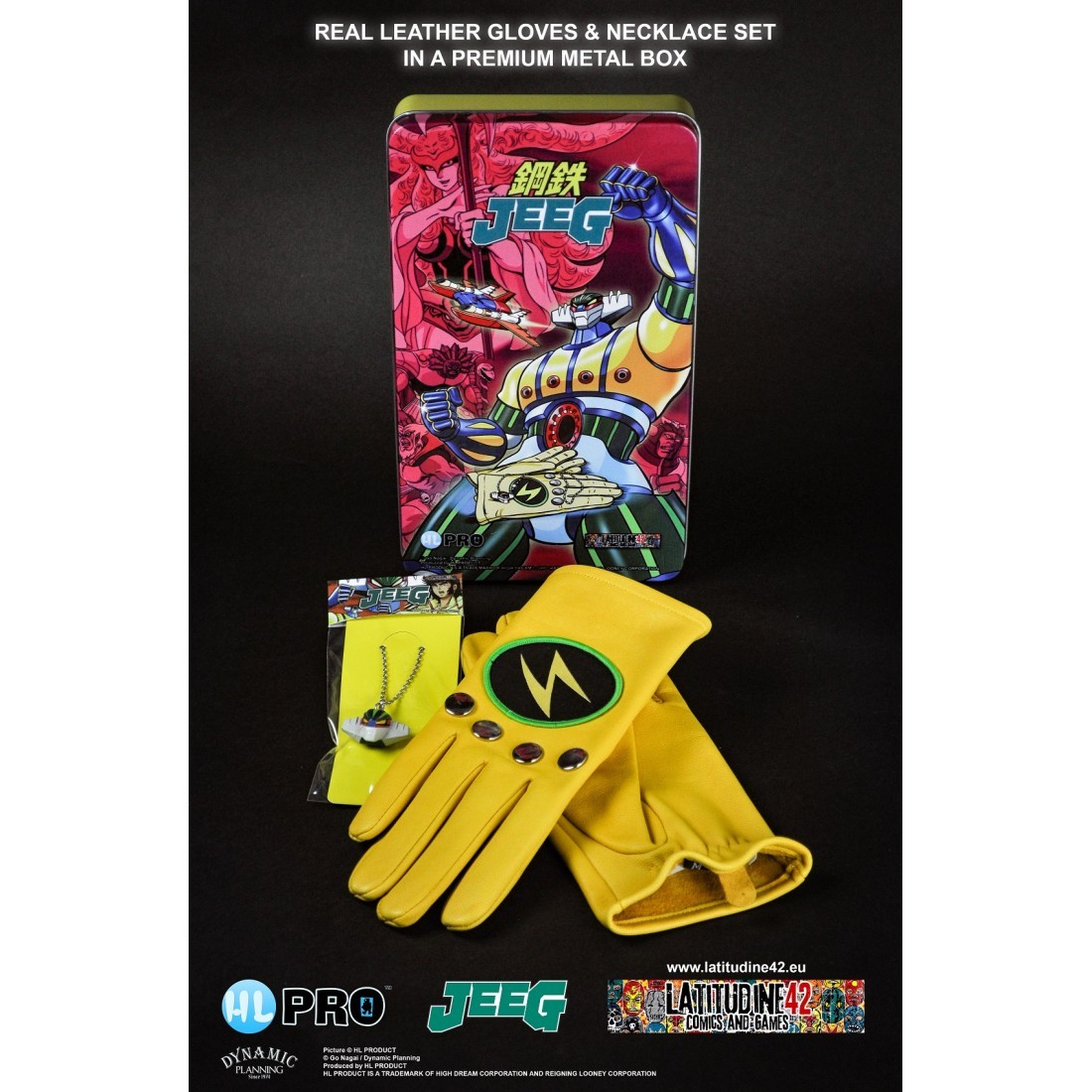 HL PRO KOTETSU JEEG ROBOT METAL BOX SET GLOVES & NECKLACE L TALGIA