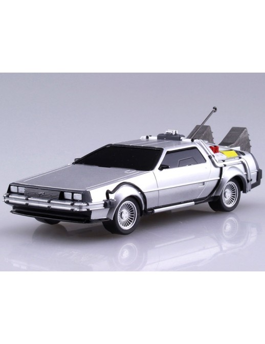 Aoshima Movie Mecha Series 11 Back To The Future DeLorean 1/43 Scale Model Kit