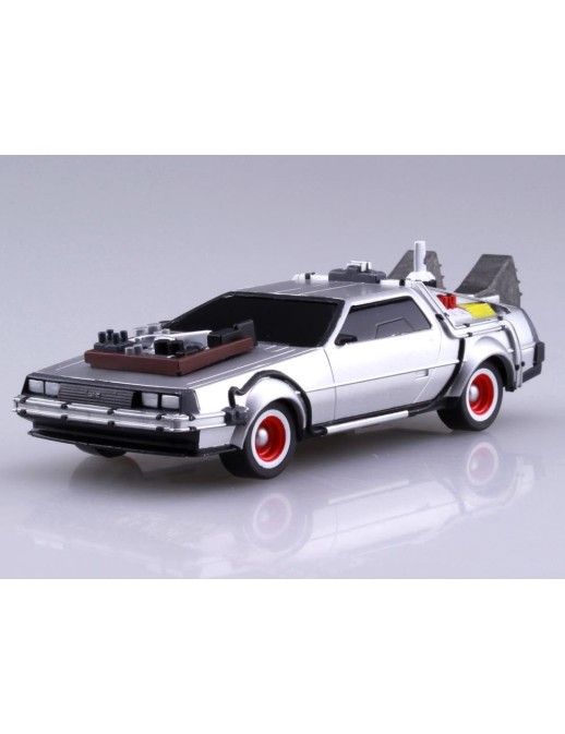 Aoshima Movie Mecha Series 13 Back To The Future III DeLorean 1/43 Scale Model Kit