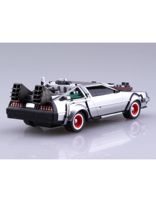 Aoshima Movie Mecha Series 13 Back To The Future III DeLorean 1/43 Scale Model Kit
