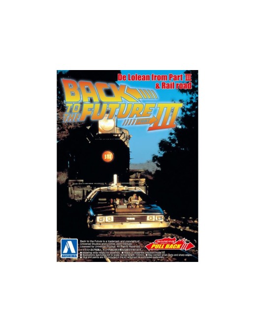 Aoshima Movie Mecha Series 13 Back To The Future III DeLorean 1/43 Scale Model Kit