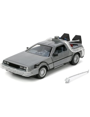 Jada Toys Diecast Model 1/24 Scale Back To The Future DMC Delorean Time Machine