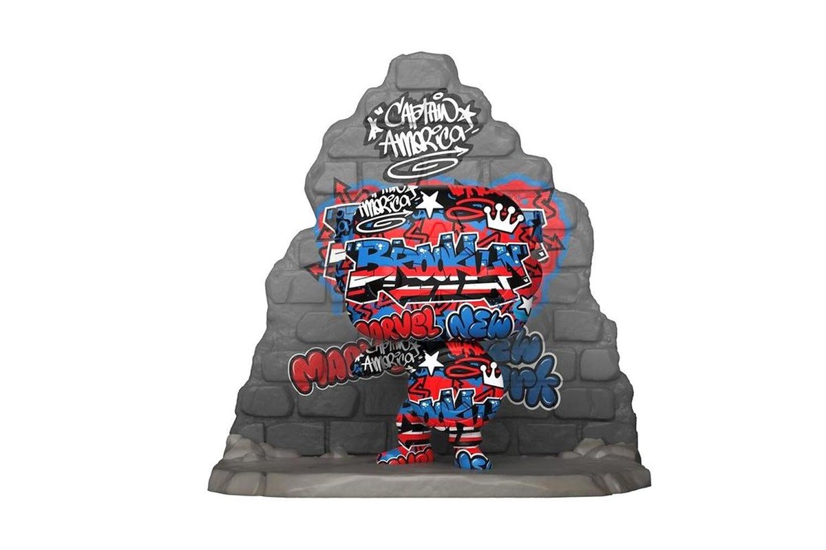 FUNKO POP! STREET ART COLLECTION 752 CAPTAIN AMERICA DELUXE SPECIAL EDITION