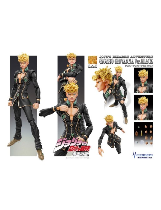 Medicos Super Action Statue JoJo's Bizarre Adventure Golden Wind Giorno Giovanna Black Version
