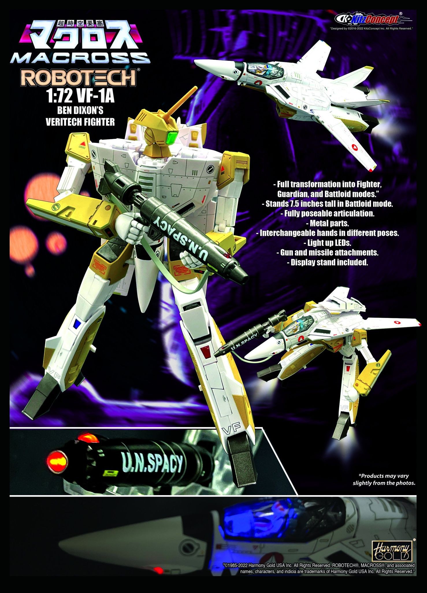 KITZCONCEPT'S ROBOTECH VF-1A VALKYRIE BEN DIXON 1/72 SCALE FIGURE