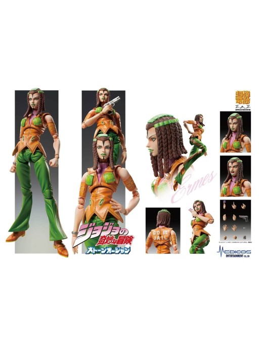 Medicos Super Action Statue JoJo Bizarre Adventures Stone Ocean Hermes Costello