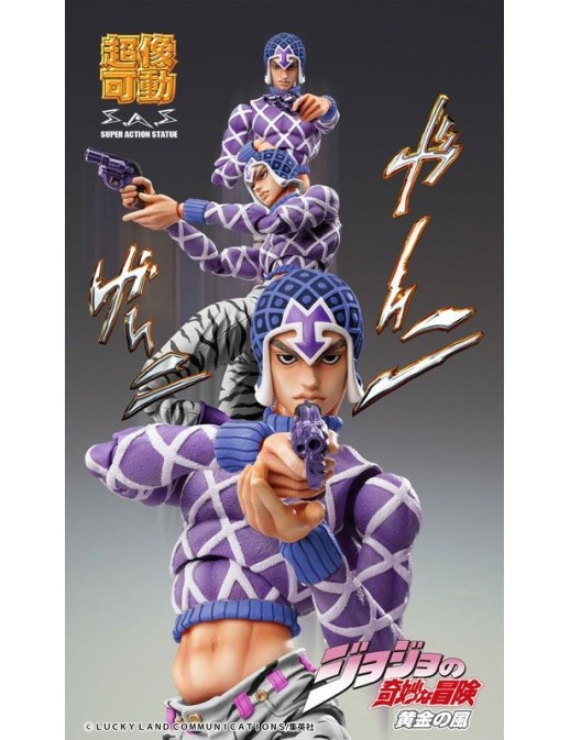 Medicos Super Action Statue JoJo's Bizarre Adventure Golden Wind Guido Mista & Sex Pistols Third