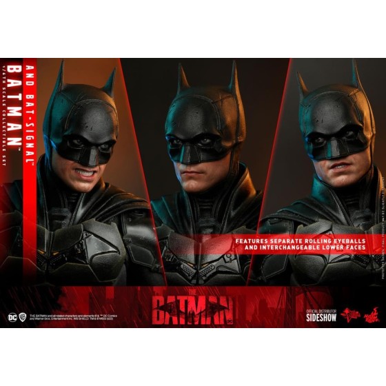 Hot Toys Movie Masterpiece The Batman Batman & Bat-Signal 1/6 Scale  Collectible Figure Set