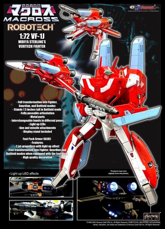 KITZCONCEPT'S ROBOTECH VF-1J VALKYRIE MIRIYA STERLING WITH FAST PACK ARMOR 1/72 SCALE FIGURE