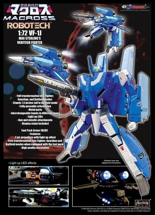KITZCONCEPT'S ROBOTECH VF-1J VALKYRIE MAX STERLING WITH FAST PACK ARMOR 1/72 SCALE FIGURE