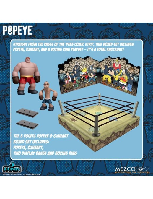Mezco Popeye 5 Points Figures Popeye & Oxheart Boxed Set