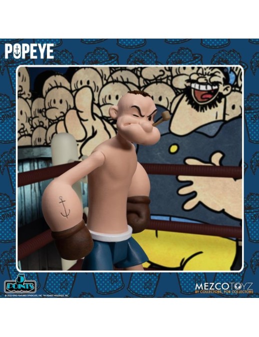 Mezco Popeye 5 Points Figures Popeye & Oxheart Boxed Set