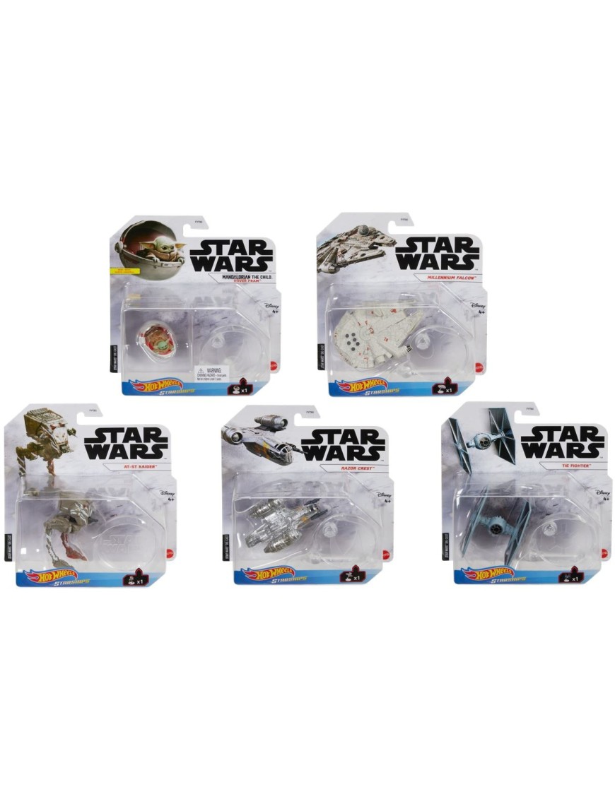 Hot Wheels Star Wars Starship Assortment of 5 Vehicles Hot Wheels Star Wars Starship Assortment of 5 Vehicles