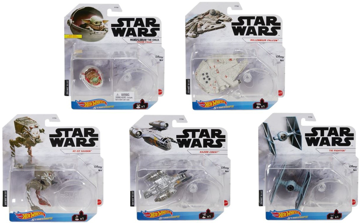 HOT WHEELS STAR WARS STARSHIP ASSORTMENT OF 6 VEHICLES