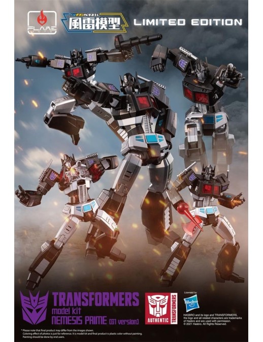 Flame Toys Model Kit Series Transformers Nemesis Prime G1 Version