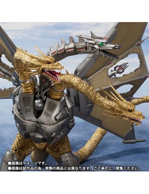 Bandai S.H. MonsterArts Mecha King Ghidorah Shinjuku Final Battle Special Set TamashiWeb Exclusive