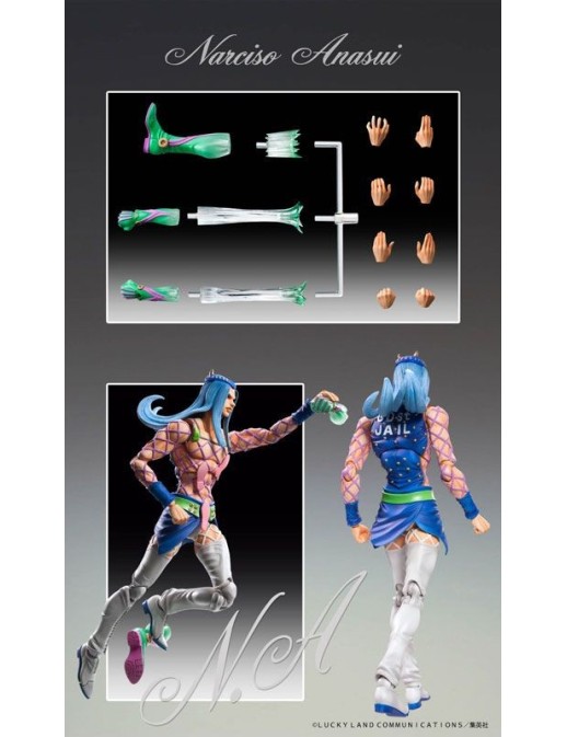 Medicos Super Action Statue JoJo's Bizarre Adventure Stone Ocean Narciso Anasui