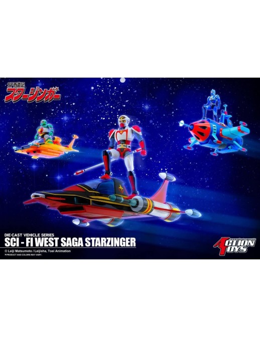 Action Toys Die-Cast Vehicle Series Sci-Fi West Saga Starzinger Star Crow with Jan Kugo Set