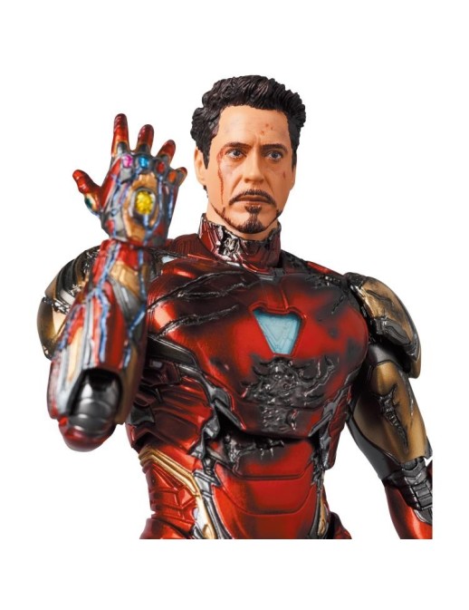 Medicom Toy MAFEX Avengers Endgame Iron Man Mark LXXXV Battle Damaged