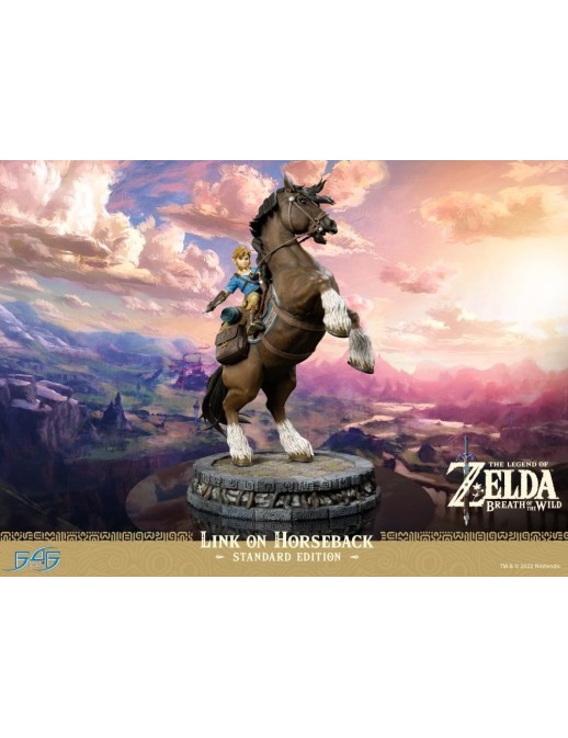 First 4 Figures The Legend of Zelda Breath of the Wild Link on Horseback