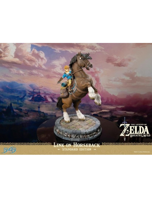 First 4 Figures The Legend of Zelda Breath of the Wild Link on Horseback
