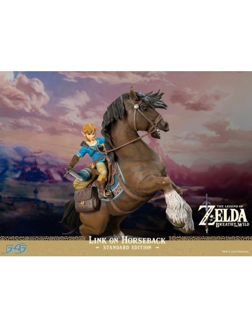 First 4 Figures The Legend of Zelda Breath of the Wild Link on Horseback