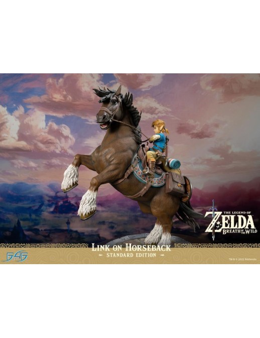 First 4 Figures The Legend of Zelda Breath of the Wild Link on Horseback