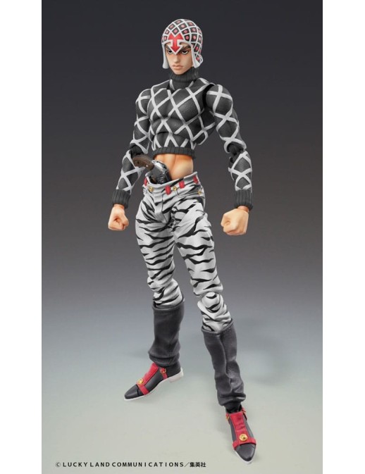 Medicos Super Action Statue JoJo's Bizarre Adventure Golden Wind Guido Mista & Sex Pistols Black Version
