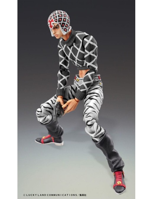 Medicos Super Action Statue JoJo's Bizarre Adventure Golden Wind Guido Mista & Sex Pistols Black Version
