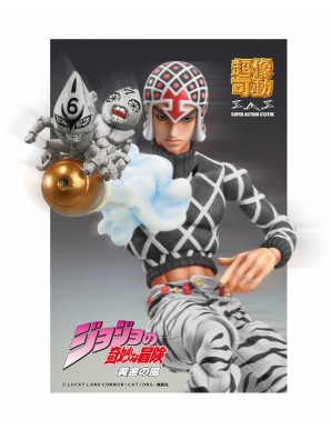 Medicos Super Action Statue JoJo's Bizarre Adventure Golden Wind Guido Mista & Sex Pistols Black Version