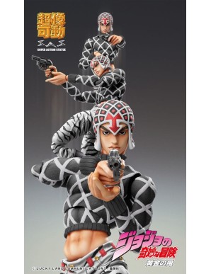 Medicos Super Action Statue JoJo's Bizarre Adventure Golden Wind Guido Mista & Sex Pistols Black Version