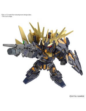 Bandai SD Gundam Cross Silhouette: Unicorn Gundam 2 Banshee (Destroy Mode) & Banshee Norn Parts Set Model Kit
