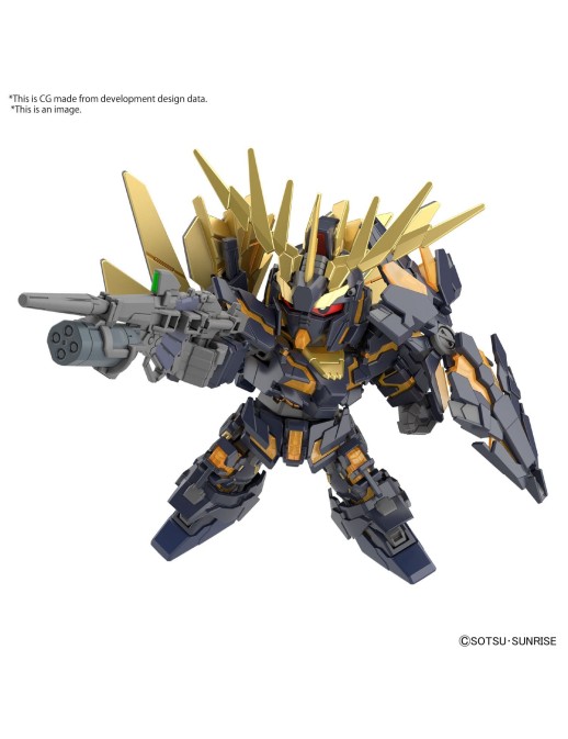 Bandai SD Gundam Cross Silhouette: Unicorn Gundam 2 Banshee (Destroy Mode) & Banshee Norn Parts Set Model Kit