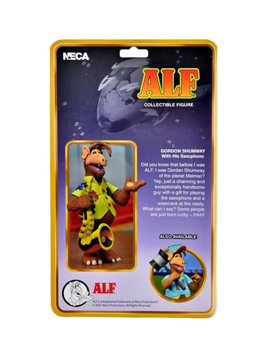 Neca Toony Classic Action Figure Alf with Saxophone