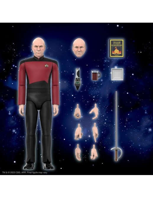 copy of Super7 Ultimates Action Figure Star Trek The Next Generation Worf