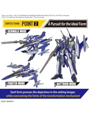 Bandai High Grade HG 1/100 Macross YF-29 Durandal Valkyrie Maximilian Jenius Custom Full Set Pack