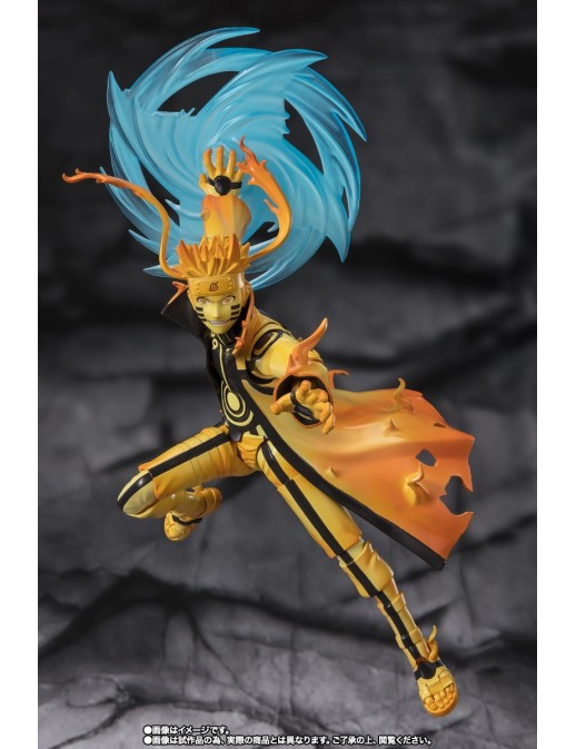 Bandai S.H. Figuarts Naruto Shippuden Naruto Uzumaki Kurama Link Mode Courageous Strength that Binds