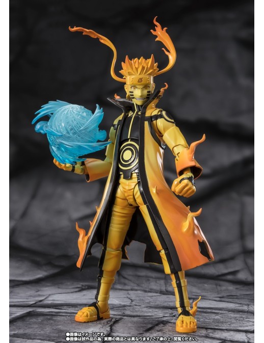 Bandai S.H. Figuarts Naruto Shippuden Naruto Uzumaki Kurama Link Mode Courageous Strength that Binds