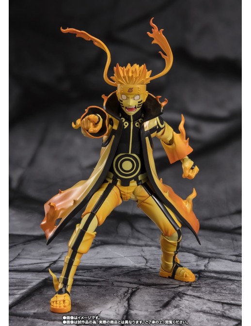 Bandai S.H. Figuarts Naruto Shippuden Naruto Uzumaki Kurama Link Mode Courageous Strength that Binds