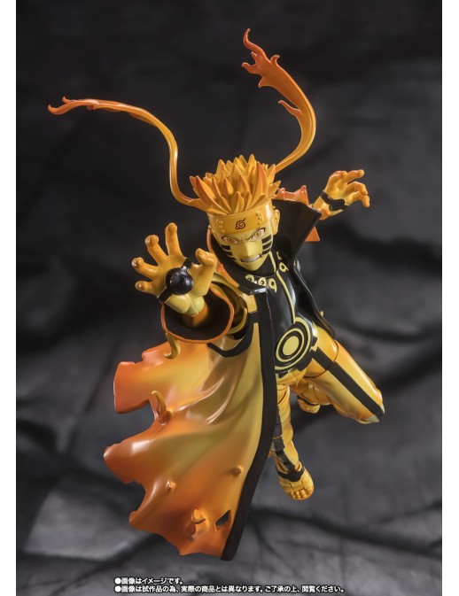 Bandai S.H. Figuarts Naruto Shippuden Naruto Uzumaki Kurama Link Mode Courageous Strength that Binds