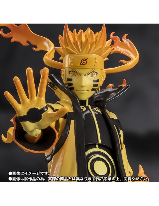 Bandai S.H. Figuarts Naruto Shippuden Naruto Uzumaki Kurama Link Mode Courageous Strength that Binds